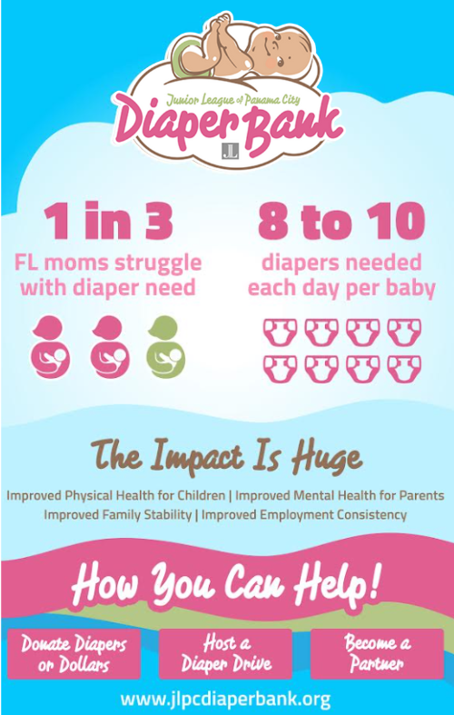 Diaper Bank Junior League Of Panama City   Diaper Bank PosterFlyer Facebook Post E1664912886222 